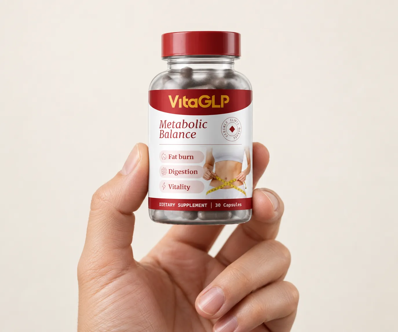 VitaGLP — Verpackung in der Hand