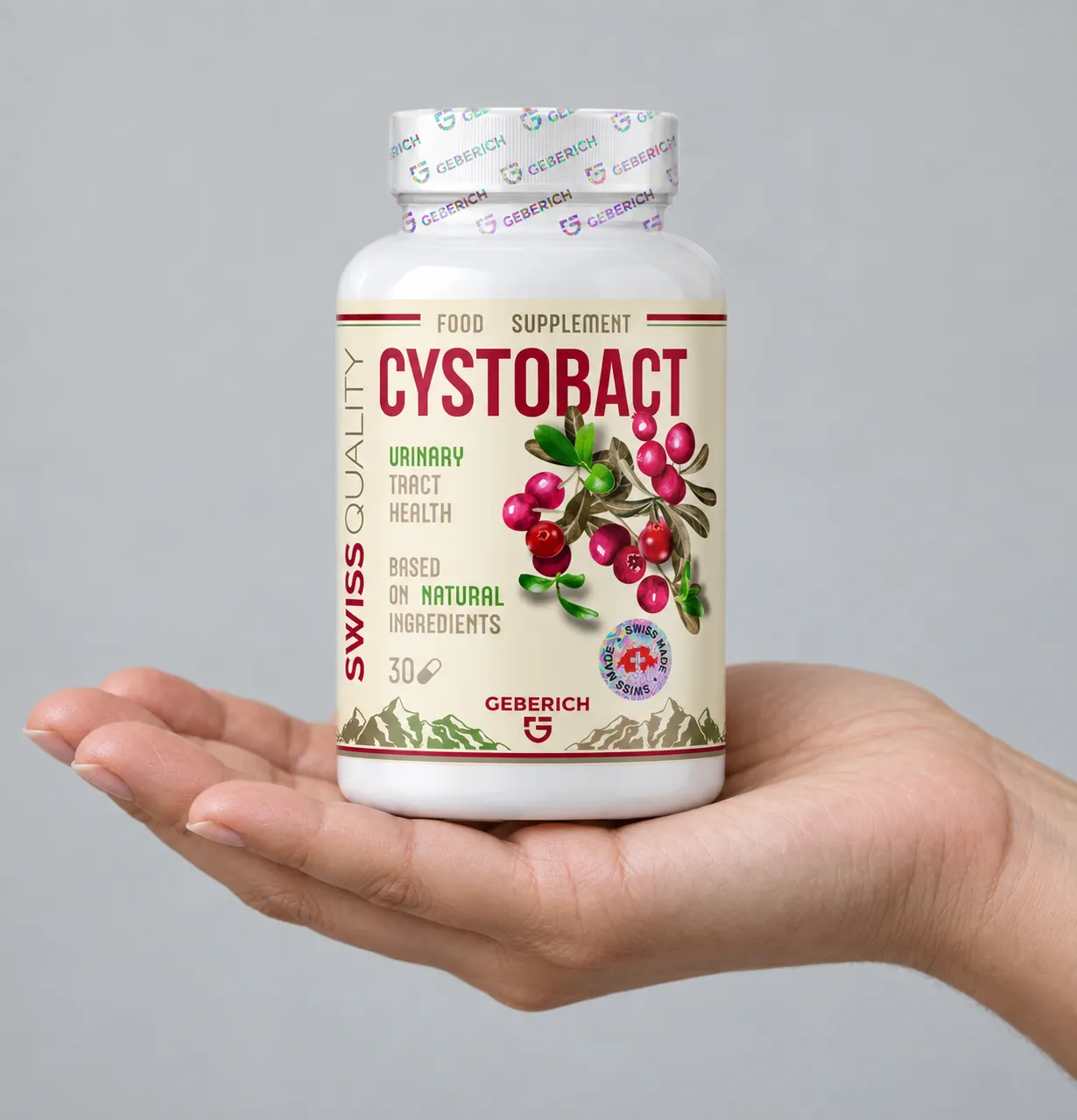 CYSTOBACT — Verpackung in der Hand