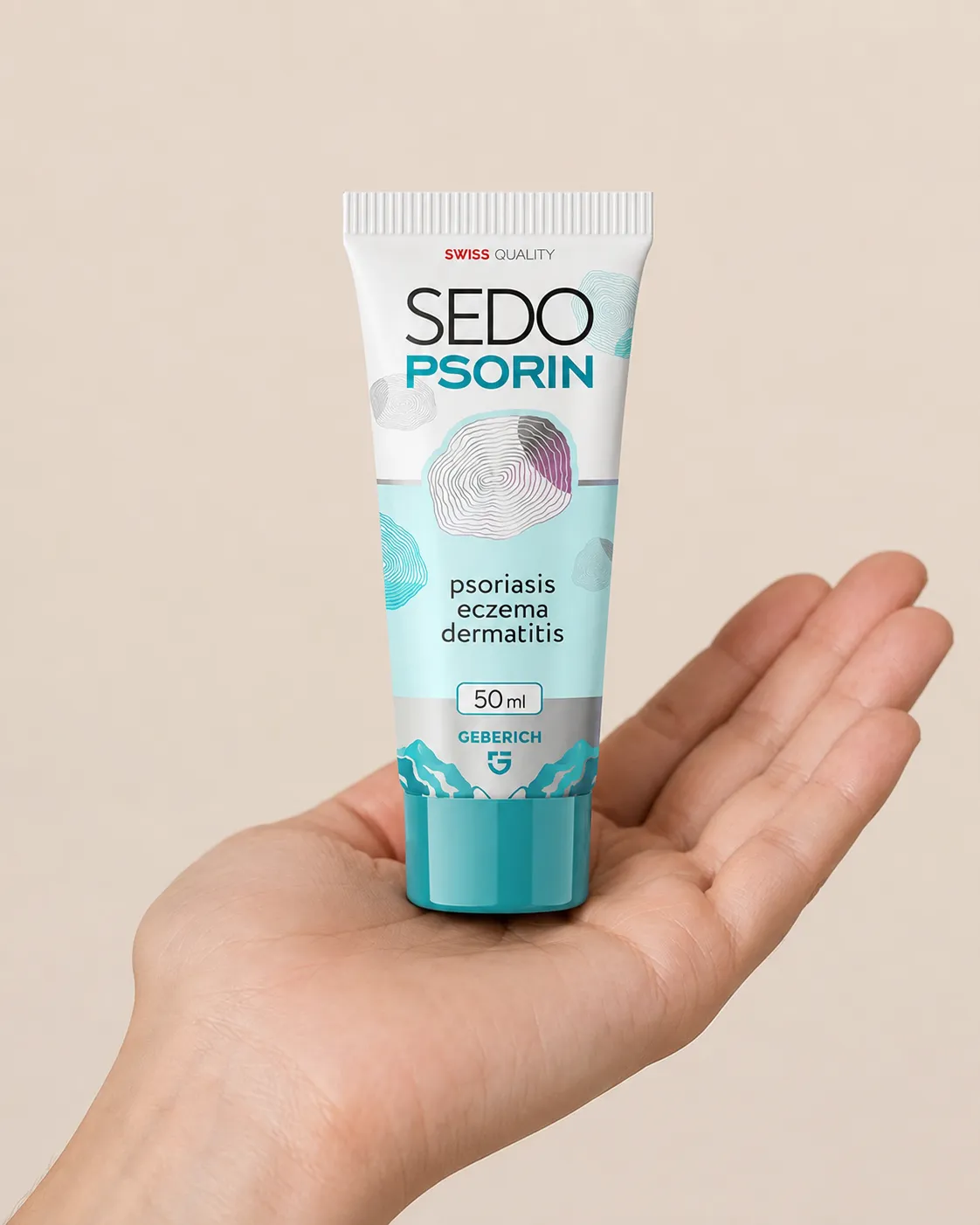Sedopsorin — Verpackung in der Hand