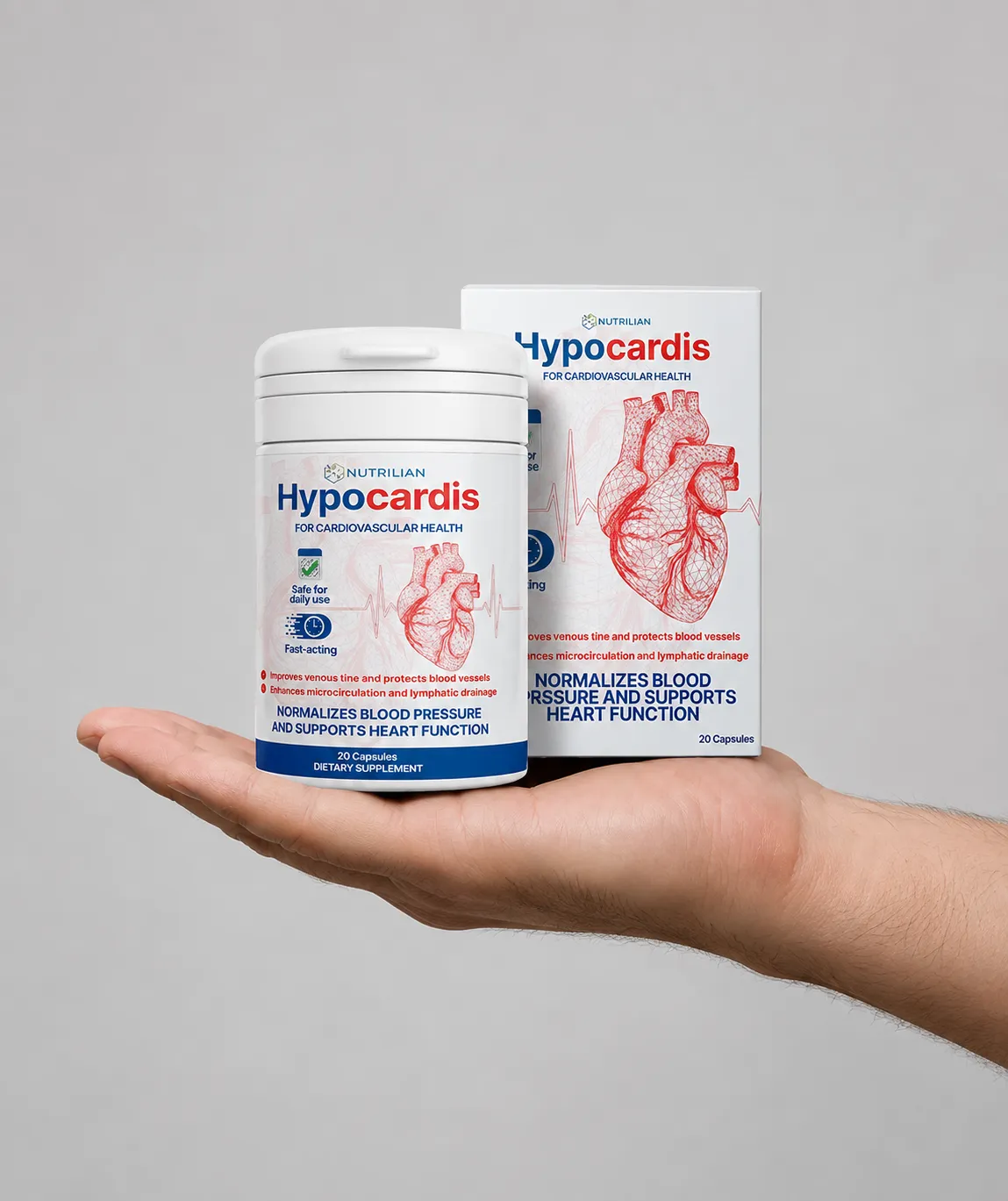 Hypocardis — Verpackung in der Hand