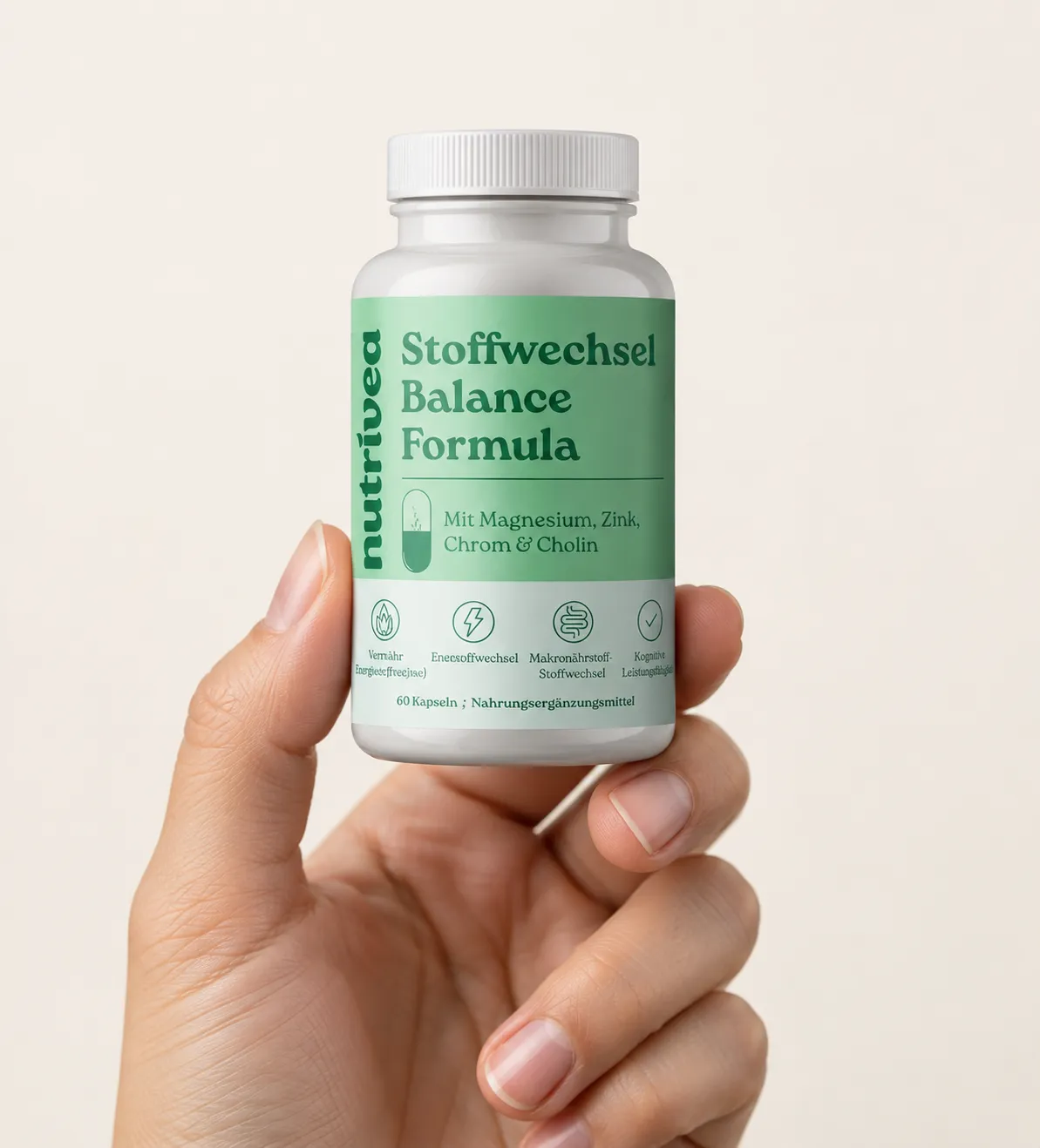 Nutrivea — Verpackung in der Hand