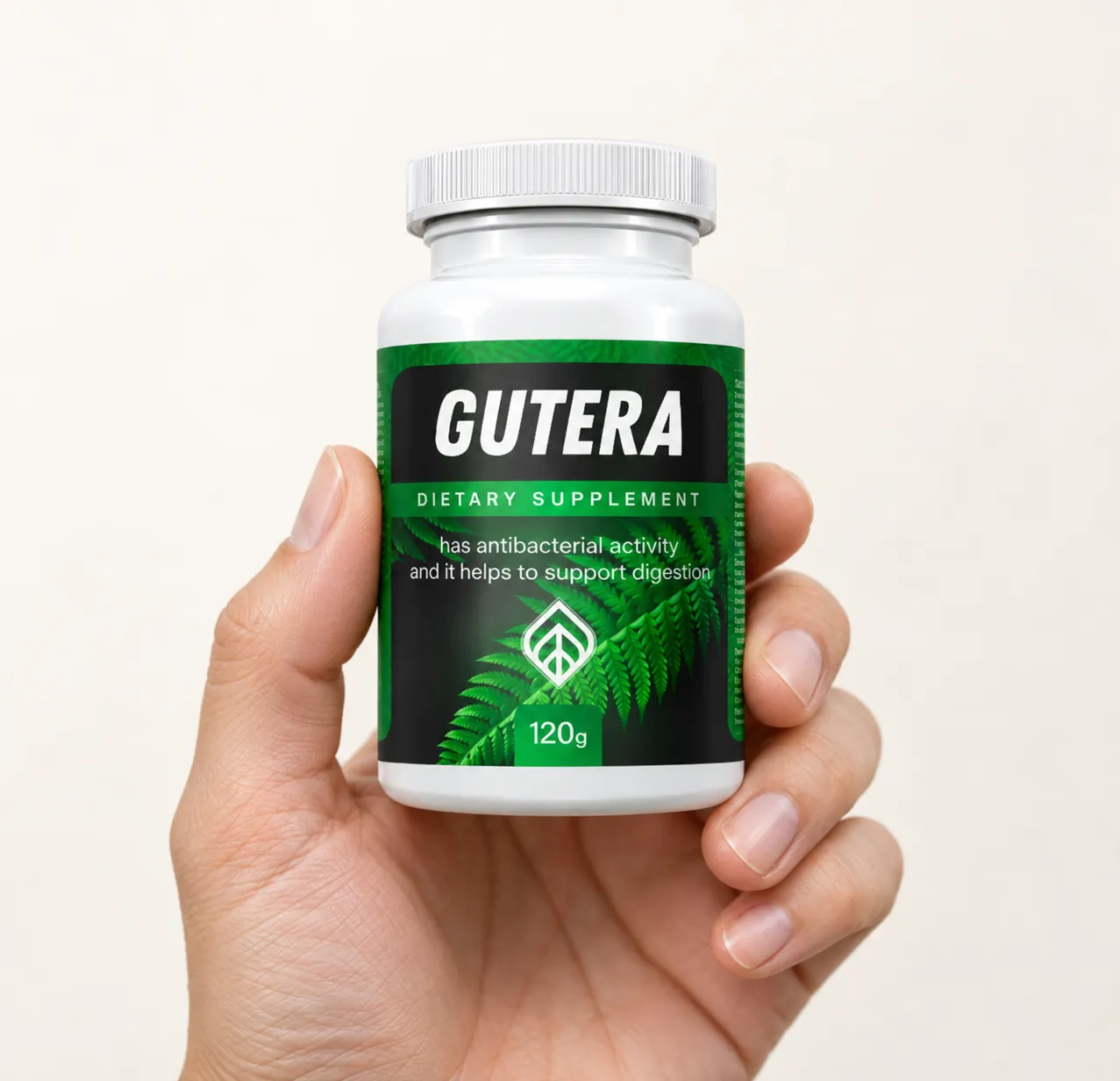 Gutera — Verpackung in der Hand