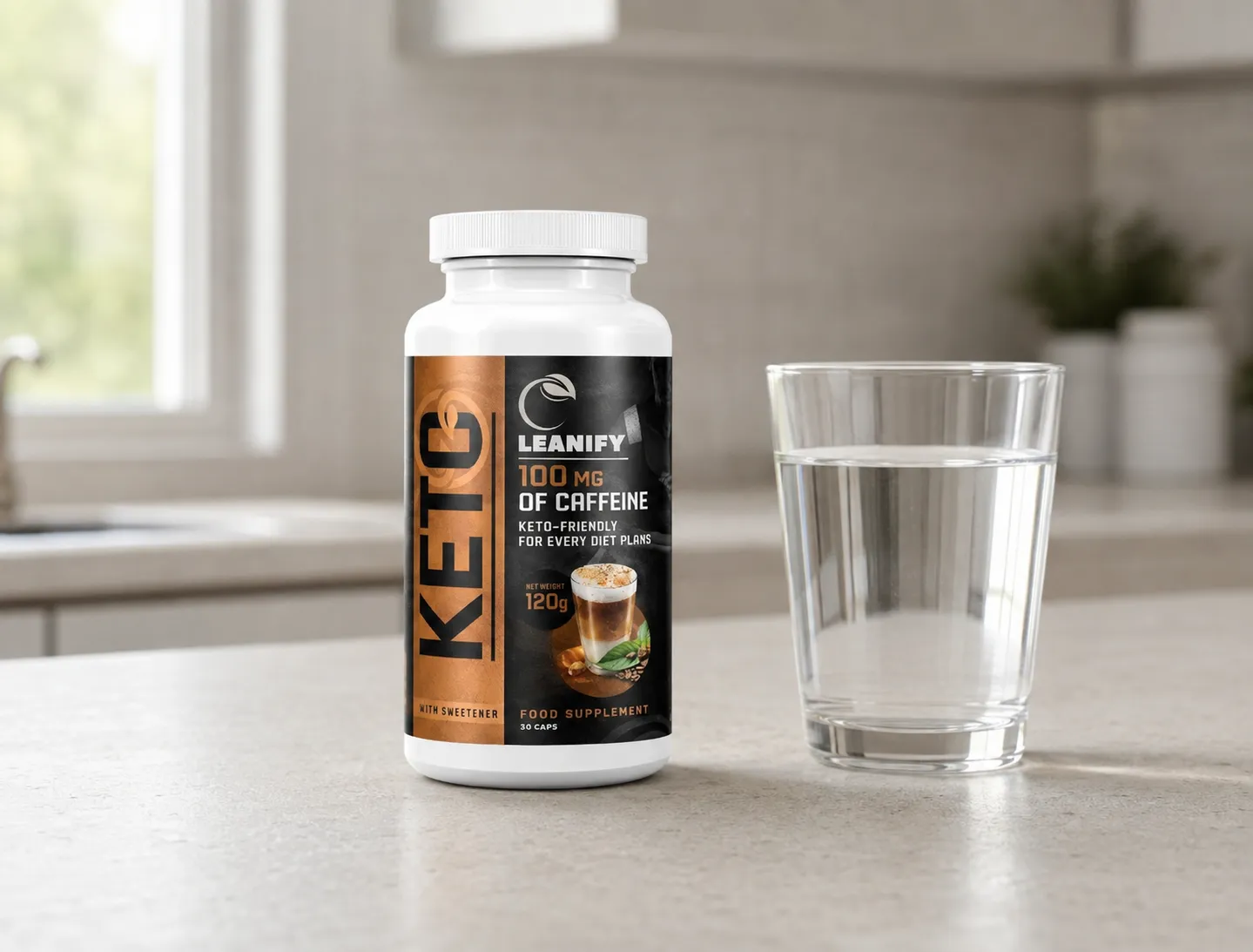 Leanify Keto — Verpackung im Alltag