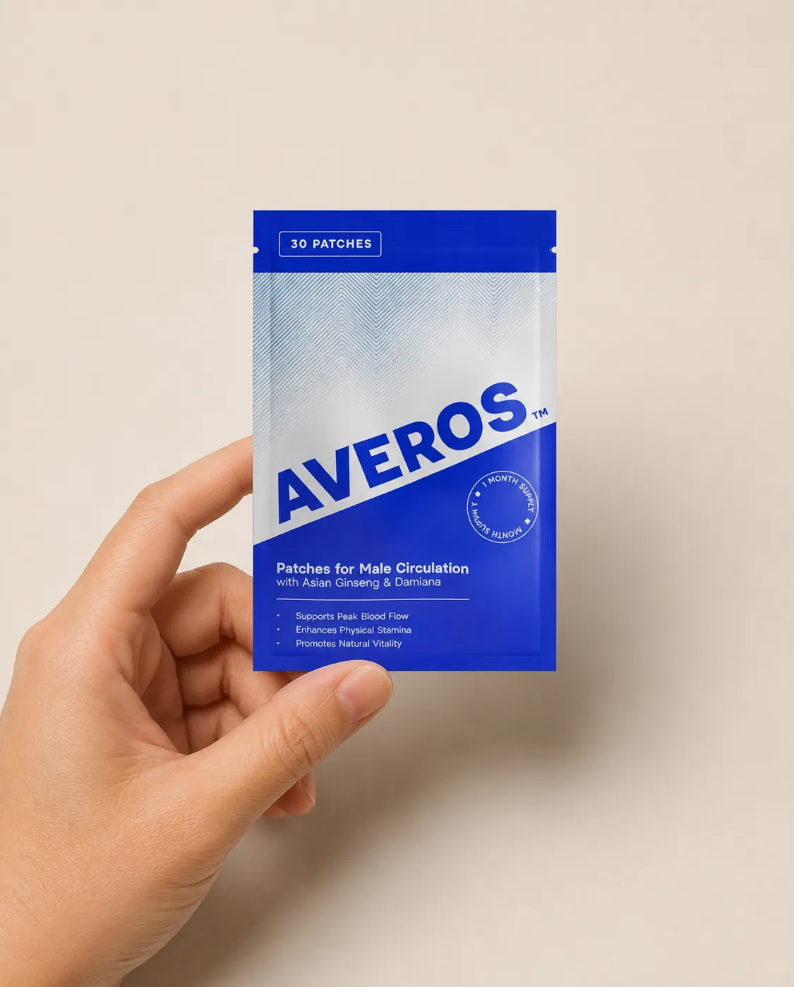 AVEROS — Verpackung in der Hand