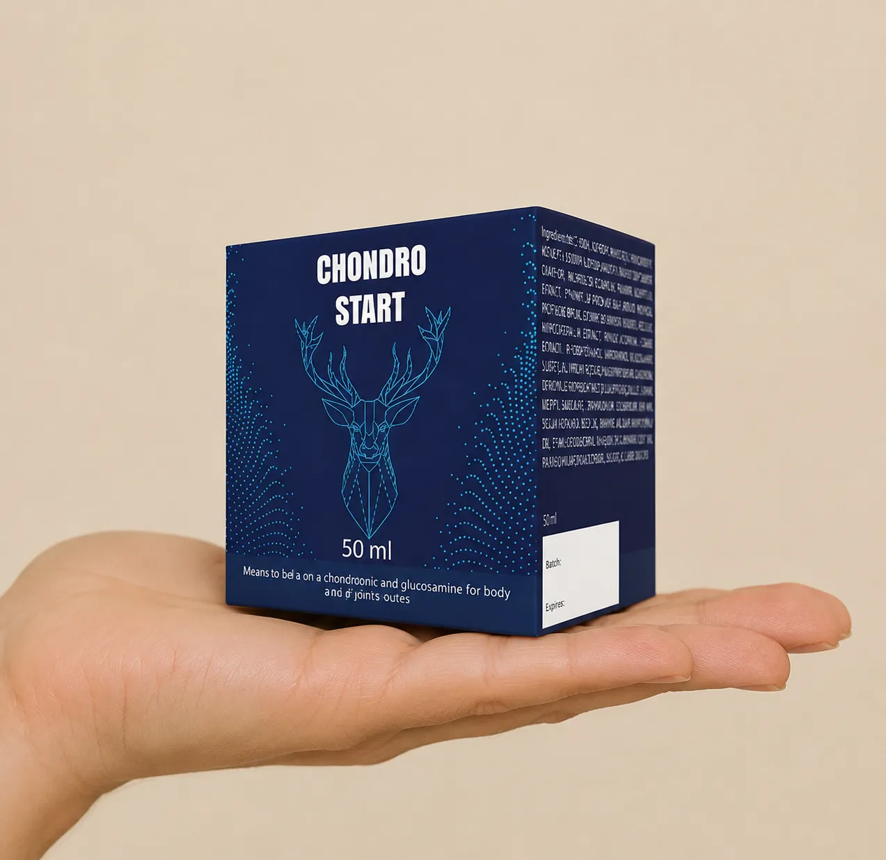 Chondrostart — Verpackung in der Hand