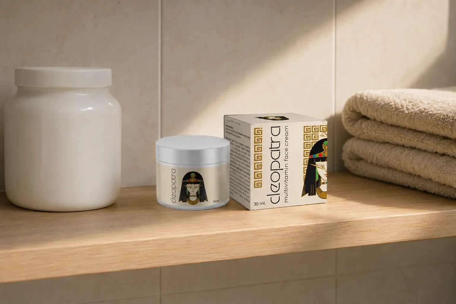Cleopatra cream — Verpackung im Alltag