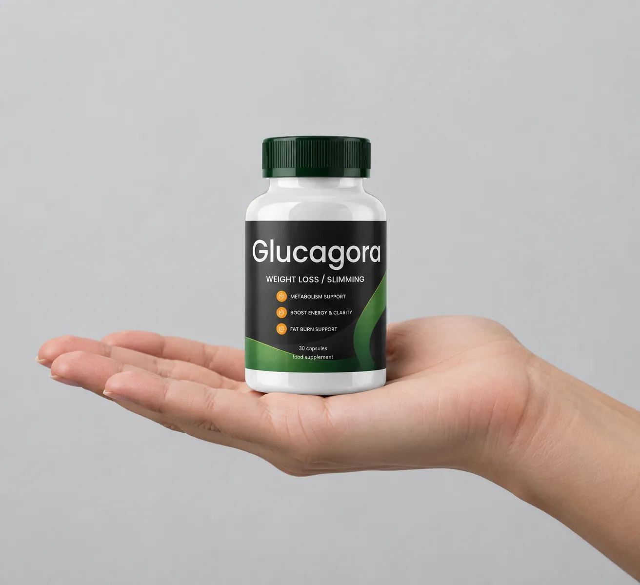 Glucagora — Verpackung in der Hand