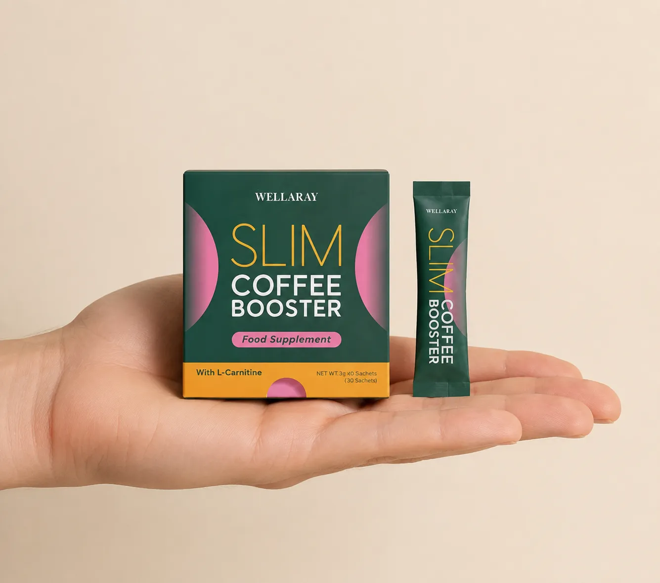Wellaray — Verpackung in der Hand