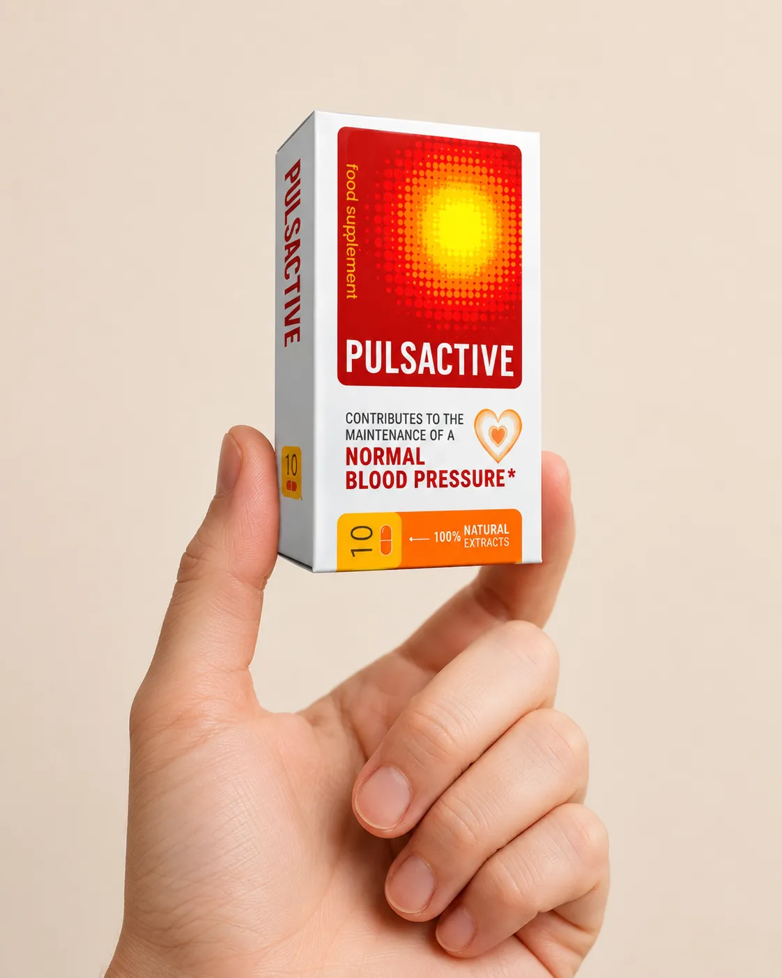 Pulsactive — Verpackung in der Hand