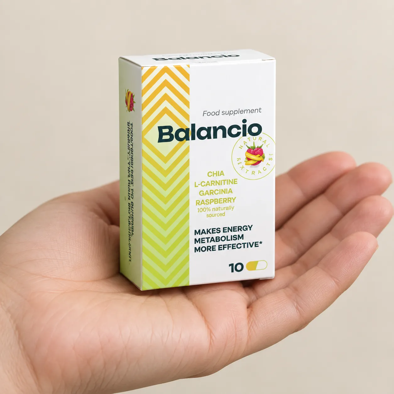 Balancio — Verpackung in der Hand
